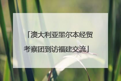 澳大利亚墨尔本经贸考察团到访福建交流